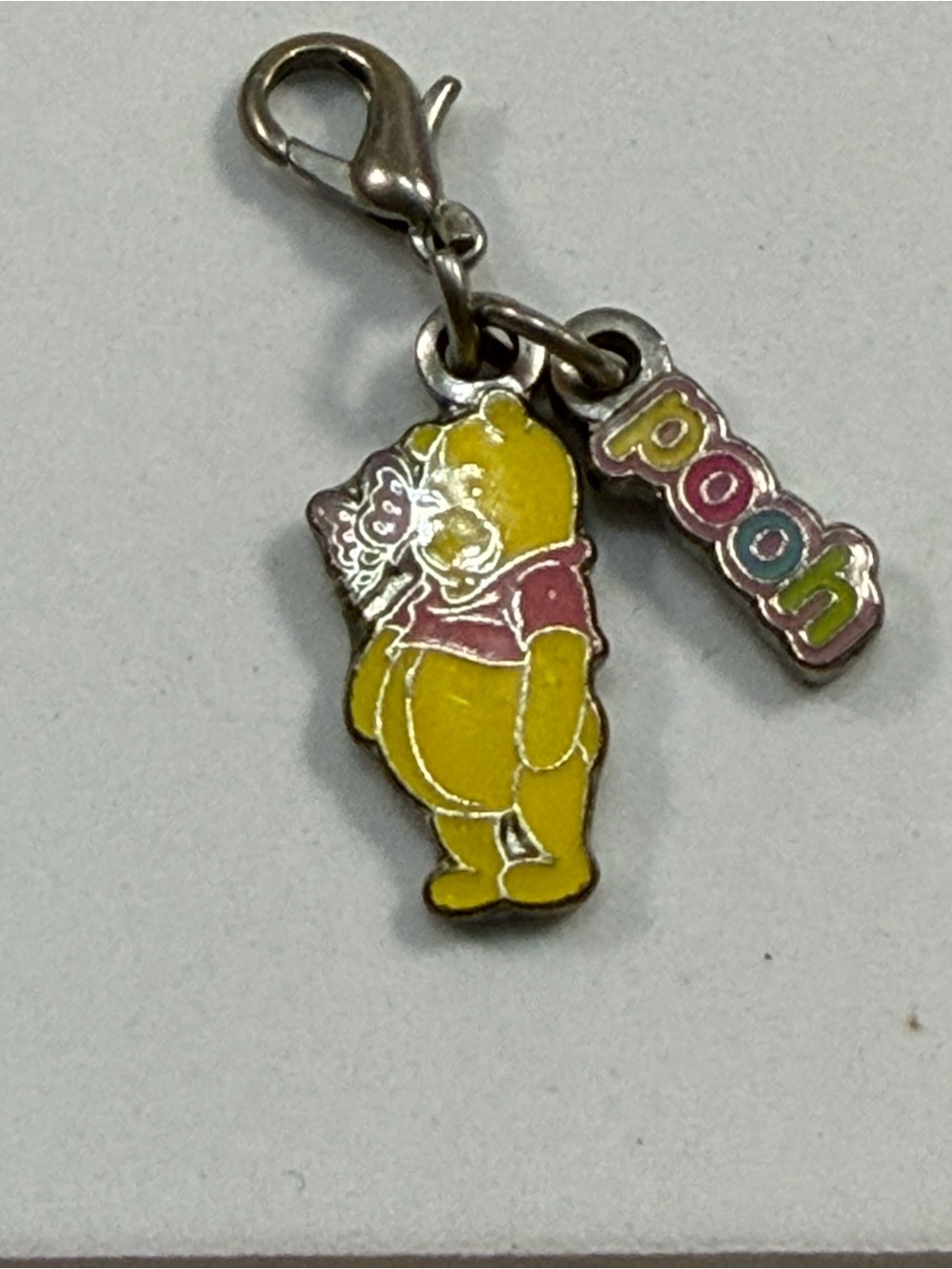 💙3/$20💙 Disney Winnie the Pooh Yellow and Pink Enamel Bracelet Charm